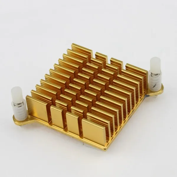 5pcs/lot Golden 40x40x13mm Extruded CPU Aluminum Heat Sink Heatsink For IC DC Converter