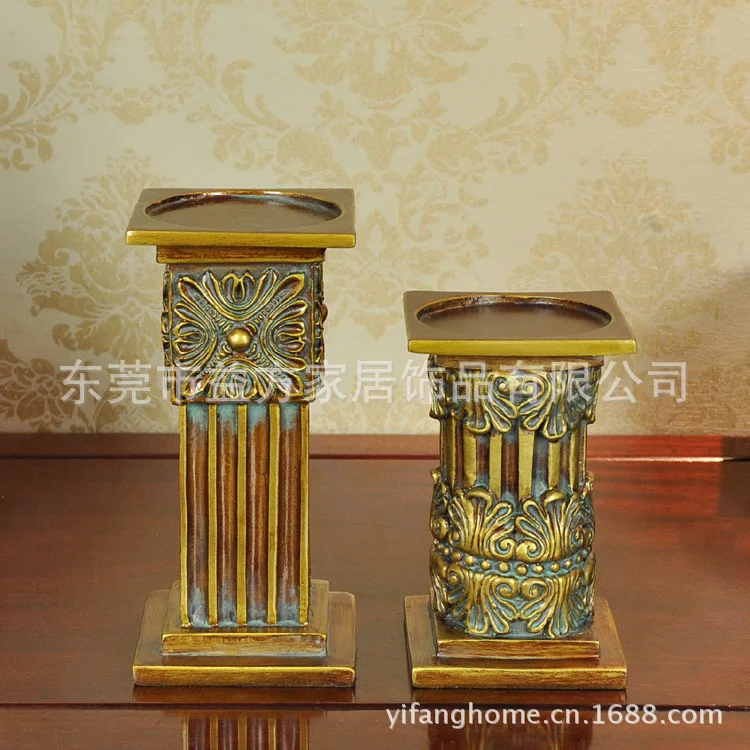 

Europe Roman resin candlestick European-style wedding gifts Home Decoration