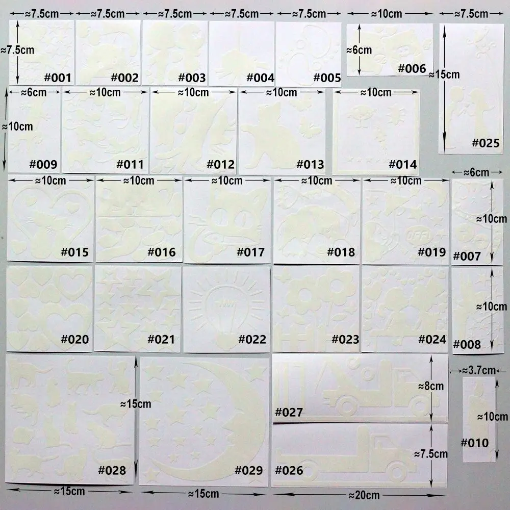 Decorazione interruttore della luce adesivi luminosi del fumetto camera dei bambini parete del computer portatile frigorifero auto decalcomania del