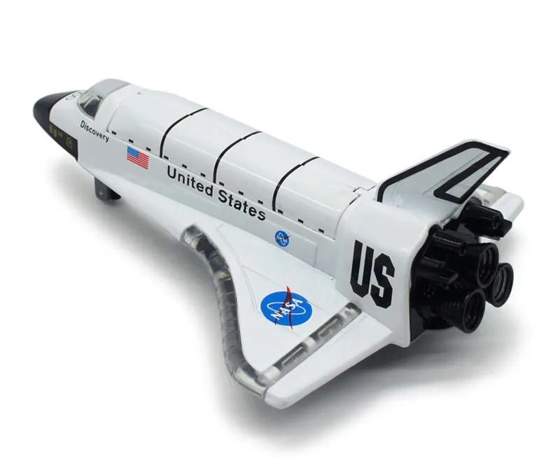 1:100 Alloy Space Shuttle Die Cast Space Craft Space Plane SpaceShip Model 19Cm Length With Light Music For Kids Toys