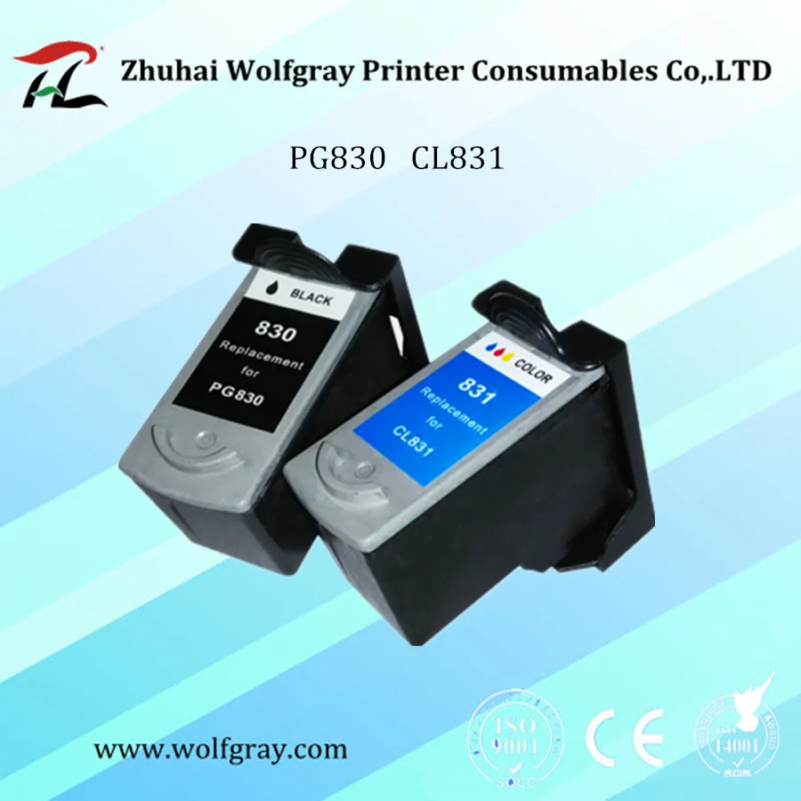 

YI LE CAI compatible 2PCS Replacement ink cartridge for Canon PG830 CL831 830XL mp476 MX308 MX318 mp228 ip1180