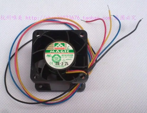 

NEW Protechnic Magic 4028 4CM 4CM double ball bearing 4lines temperature control PWM MGT4012ZB-W28 0.60A cooling fan