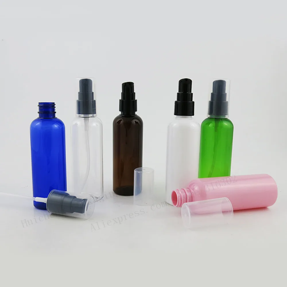 30 x 100ml 100cc  DIY Travel Plastic Pet Bottle with Plastic Lotion Pump 3.4 oz  Plastic Pump Bottle