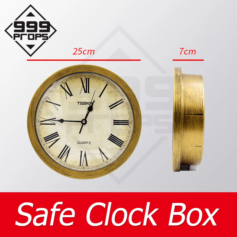 999PROPS wall clock box real life Escape room hide clues in unexpected box chamber supplier game item secret box