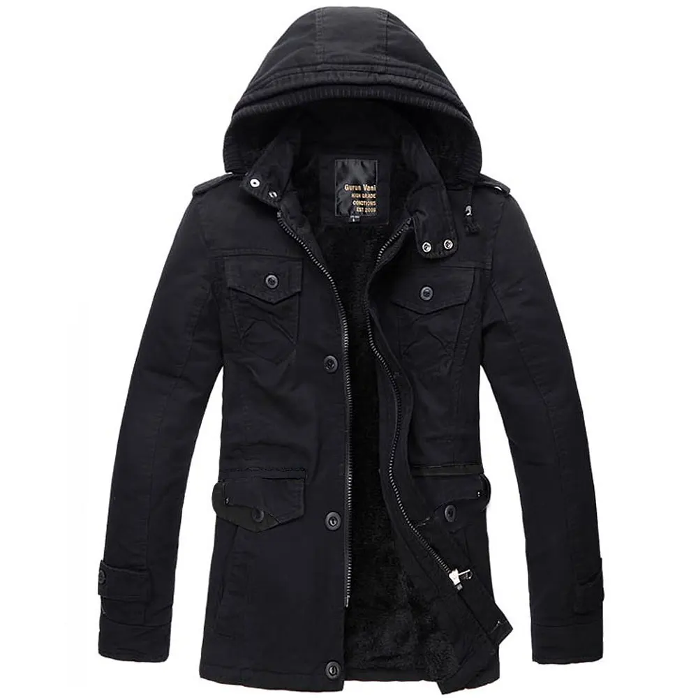 Nieuwe Mode Mannen Fleece Jas Verdikking Faux Fur Winterjas Parka Mens Super Warme Mantel Katoenen Jas Azië S-6XL d069