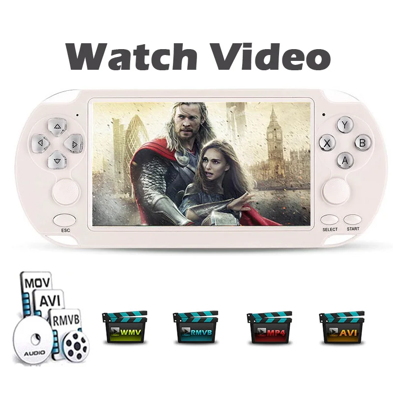 NEW 8GB 4.3 inch Portable handheld Game Console Camera MP5 Gaming Player HD Video Game Console Built-in 3000 Retro Classic Games