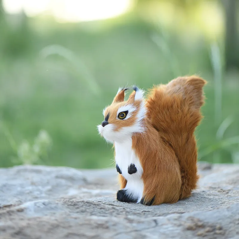 Zilin simulation squirrel, handmade creative brown squirrel home decoration children gift 4 sizes for option