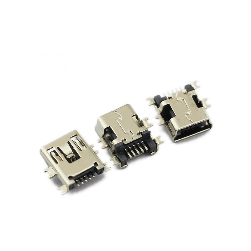 Free shipping Mini USB board middle foot patch base (mini-USB) USB socket 5PF 10pc/lot