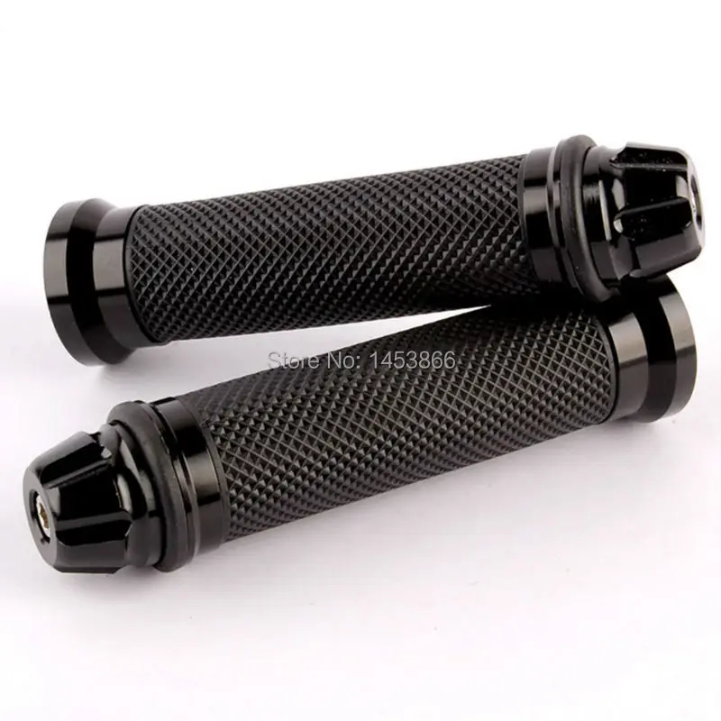 evomosa Black 7/8\'\' 22 mm Motorcycles Handle Hand Grip Grips Handlebar Grips Ends for Yamaha Honda Suzuki Kawasaki Buell Ducati