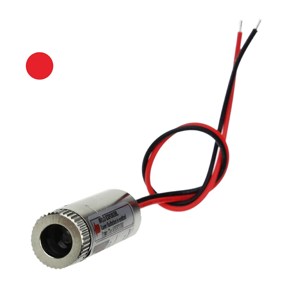 650nm 5mW Red Point / Line / Cross Laser Module Head Glass Lens Focusable Industrial Class