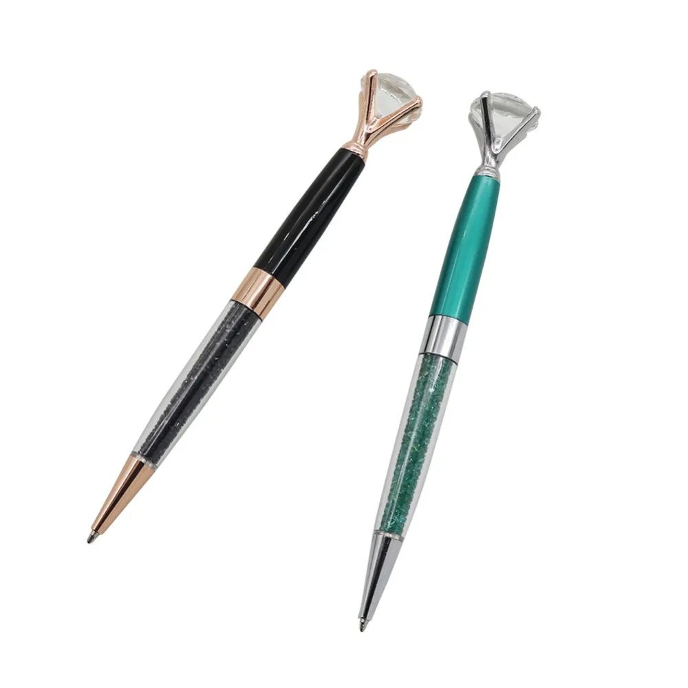 العلامة التجارية الجديدة الإبداعية الماس كريستال 6 ألوان 1.0 مللي متر الحبر الأسود قلم حبر جاف لوازم الطلاب القرطاسية المدرسية #3