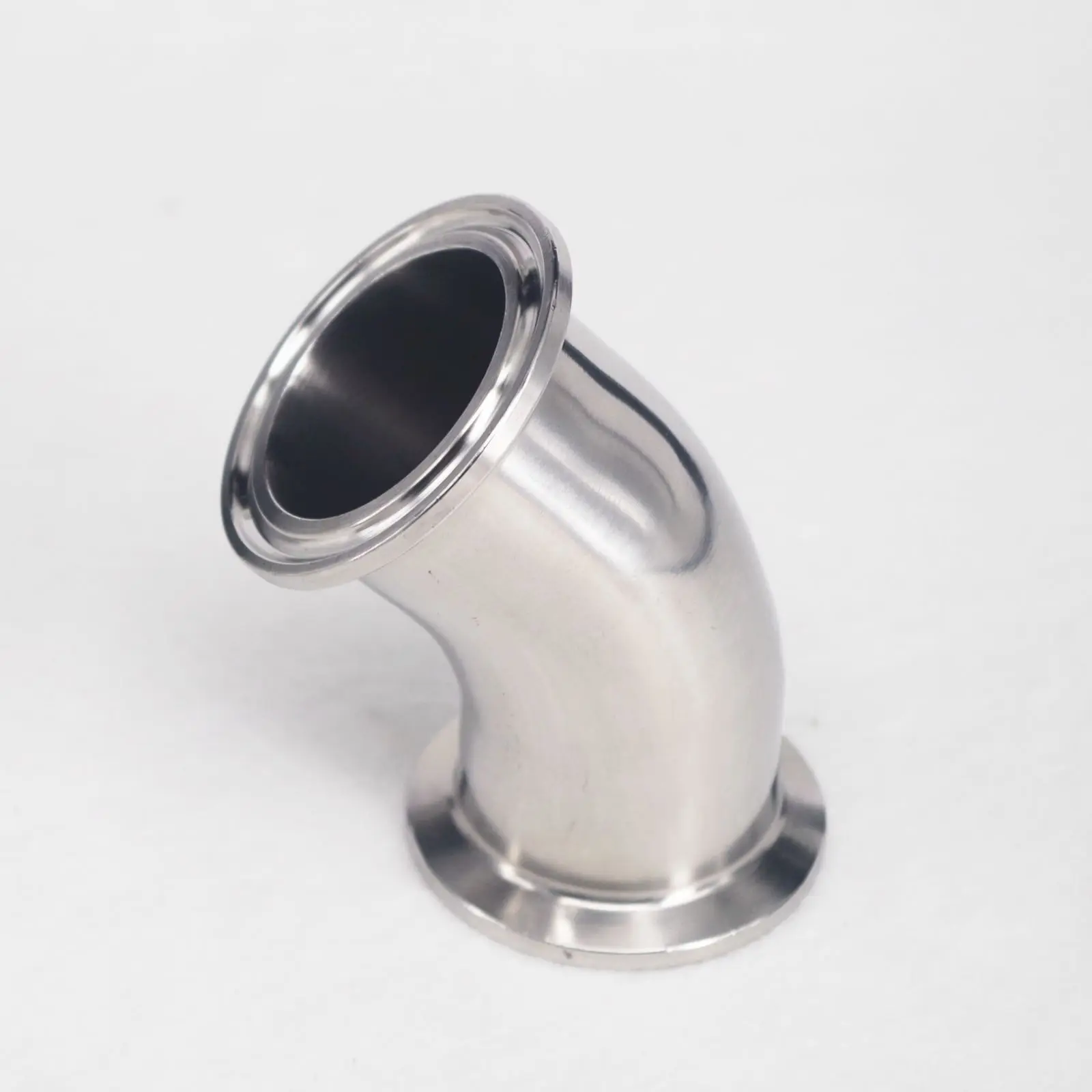 Fit Tube O.D 38mm Tri Clamp 1.5" Ferrule O.D 50.5mm 304 Stainless Steel 45 Degree Elbow Sanitary Pipe Fitting