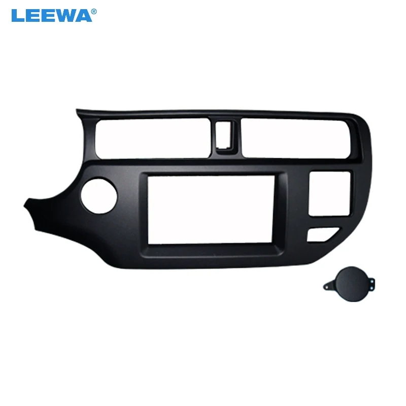 

LEEWA Car 2Din Stereo Fascia Frame for KIA K3 RIO 2011-2013 (LHD) with SRS Hole Audio Frame Dash Panel Trim Kit #CA5499