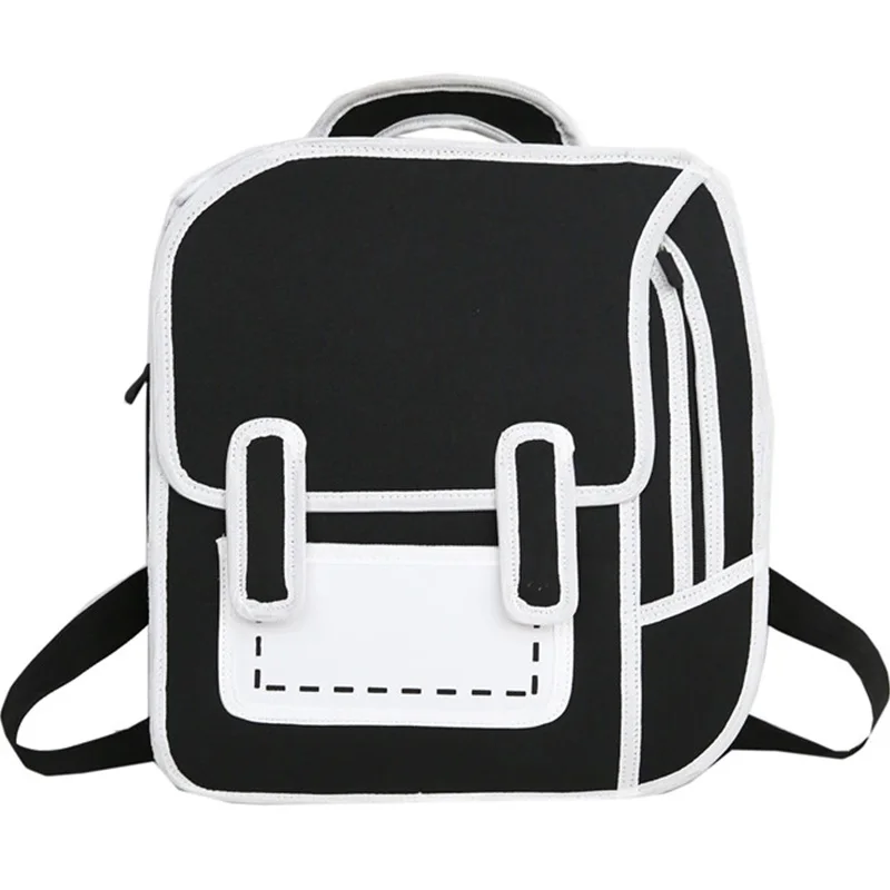 Women Backpack 3D 2D Drawing Cartoon Back Bag Comic Messenger Tote Fashion Cute Student Waterproof Bags Unisex Bolos 106