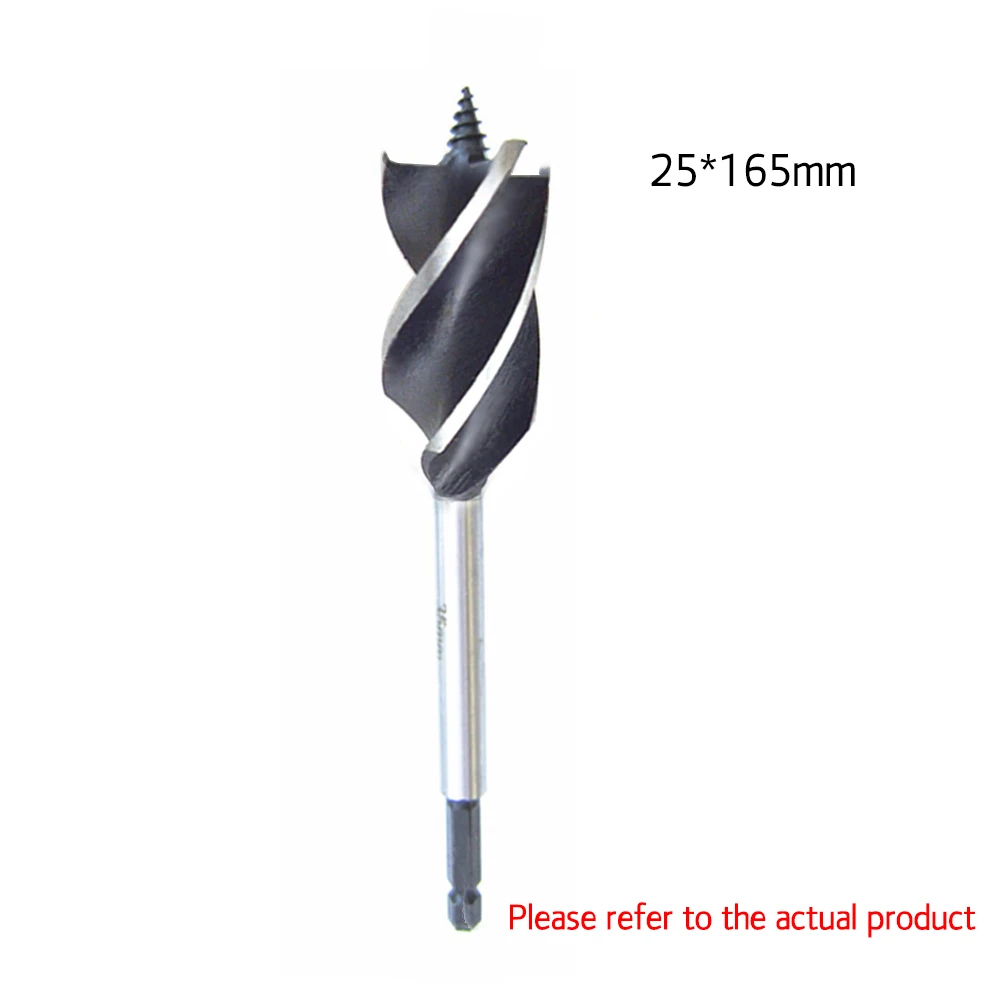 Overall length 165mm Carpentry Hex Drill Bit Hexagonal Shank Twist Drilling Woodworking Twist Bits Woodwork Cutter Tool