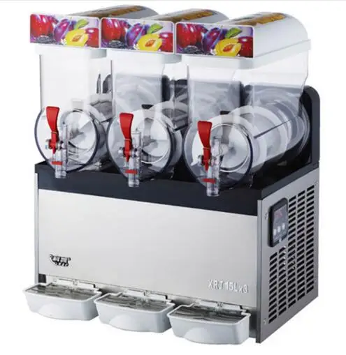 

Commercial Slush Machine Electric Ice Juicer 3 Tanks Ice Slush Machine Snow Melting Machine Beverage XRJ15X3