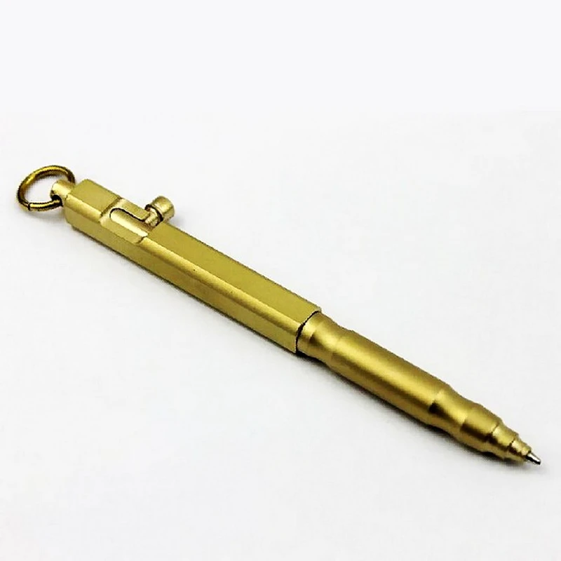 Multipurpose Brass Tactical Pen Emergency EDC Outdoor Pure Copper Signature Pen Multi Tools Self Defensesell Tactial Pen