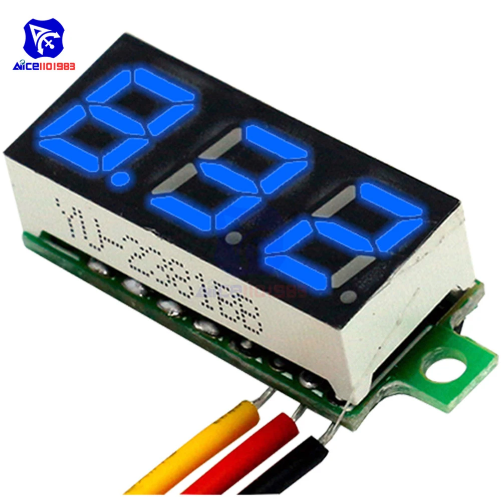 5 Farben Verfügbar Mini LED Digital-Voltmeter DC 4-30V 0,28 Zoll 3-Draht DC 0-100V Volt Spannungsmesser Messgerät Tester LED-Anzeige – Detail 12