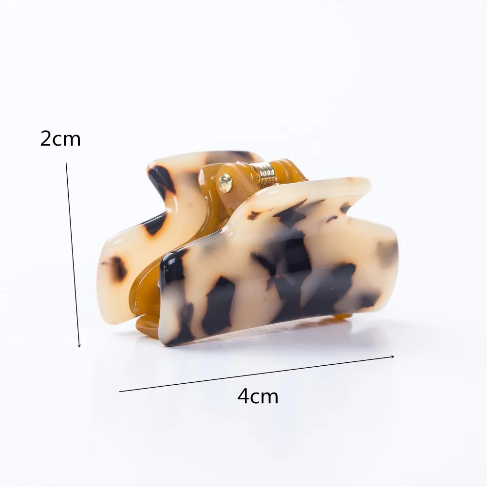 4cm Long  Women Lady Hair Claw Acetate  Hair Clips Barrette Crab Clamp Hair Pins Ornaments Hair Accessories 1 Pcs