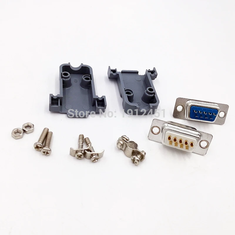 DB9 VGA Plug  D type connector 9pin port socket adapter female&Male RS232 DP9