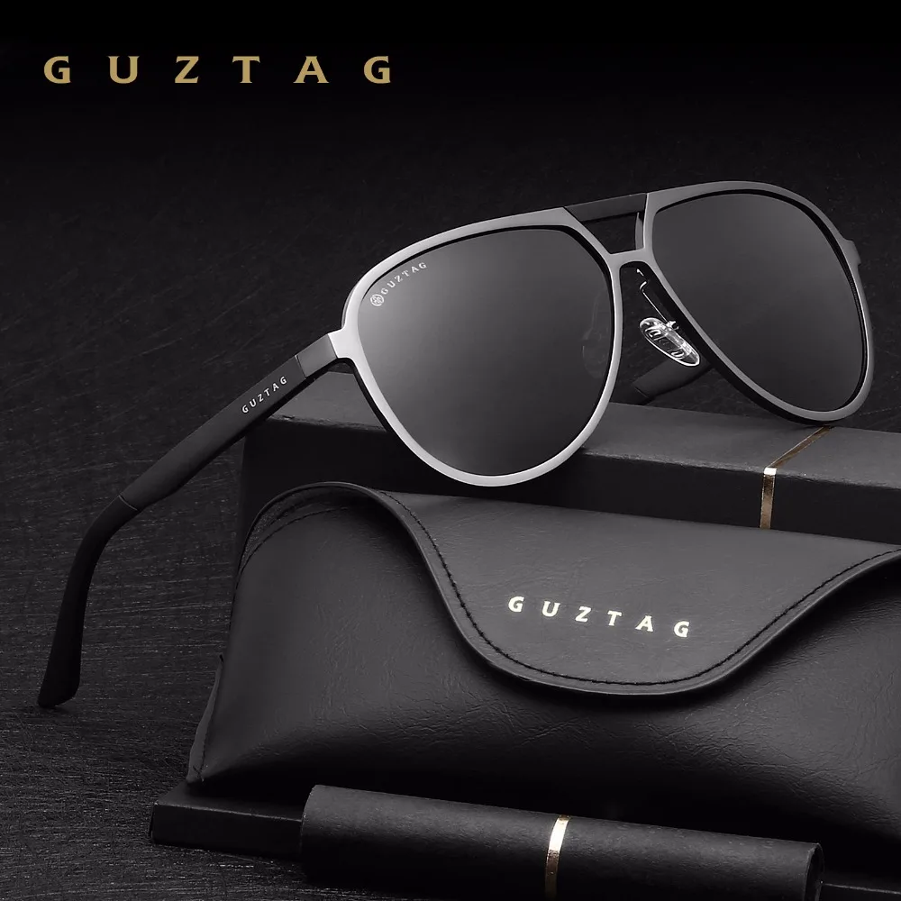 GUZTAG Unisex Aluminum UV400 Polarized Sunglasses for Men Women Fashion Classic Design Sun Glasses All-Fit Mirror Male Female