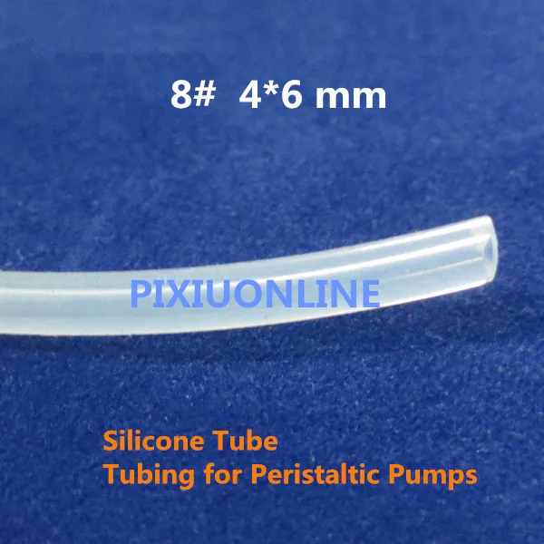 

1PCS YT900 Transparent Hose 8# ID 4 mm*OD 6 mm Silicone Tube Tubing for Peristaltic Pumps Plumbing Hoses 1Meter