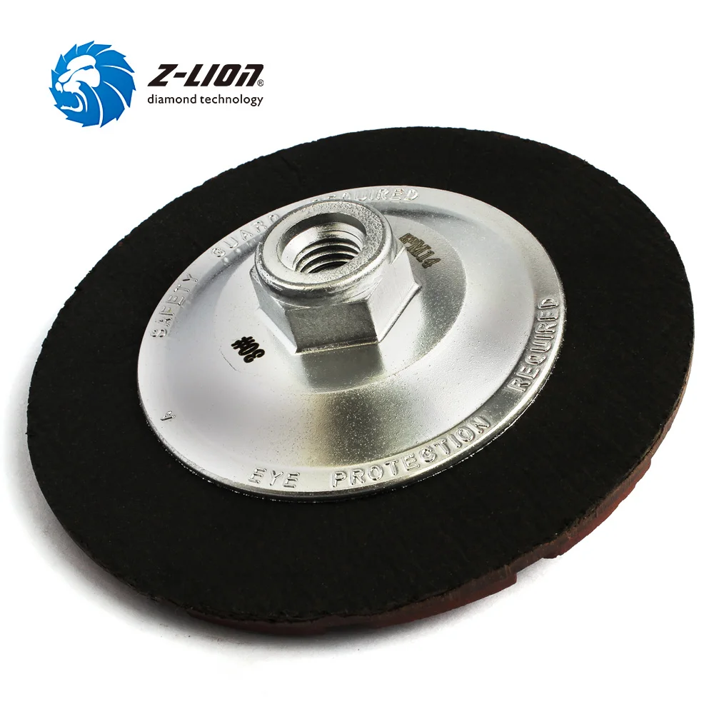 Z-LION 5 Inch Diamond Ceramic Bond Cup Edge Grinding Wheel Concrete Edge Dry Polishing Cup Wheel 125mm Grit 30-400# M14 & 5/8-11