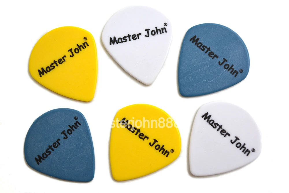 Lots of 100pcs Master John Colorful POM Delrin Jazz Shape Speed Picks Electric/Acoustic Guitar Picks 3 Thickness Assorted