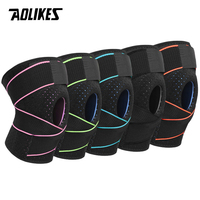 AOLIKES 1PCS Knee Brace Non-Slip Open-Patella Brace with Adjustable Strap & Side Stabilizers Knee Support for Joint Pain Relief