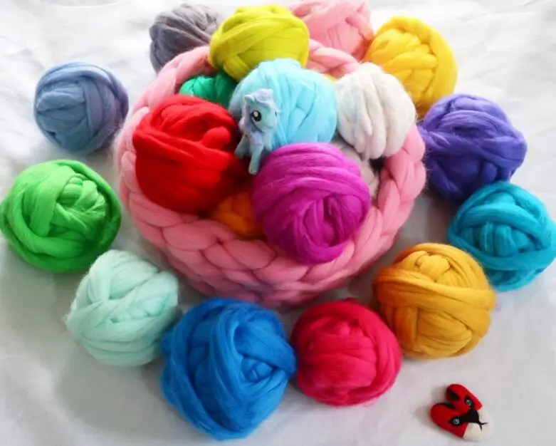 30Colors Wool Fibre Roving For DIY Needle Felting Hand Spinning Doll Needlework Landscapes Fibre Arts Mayitr,Tool reporting