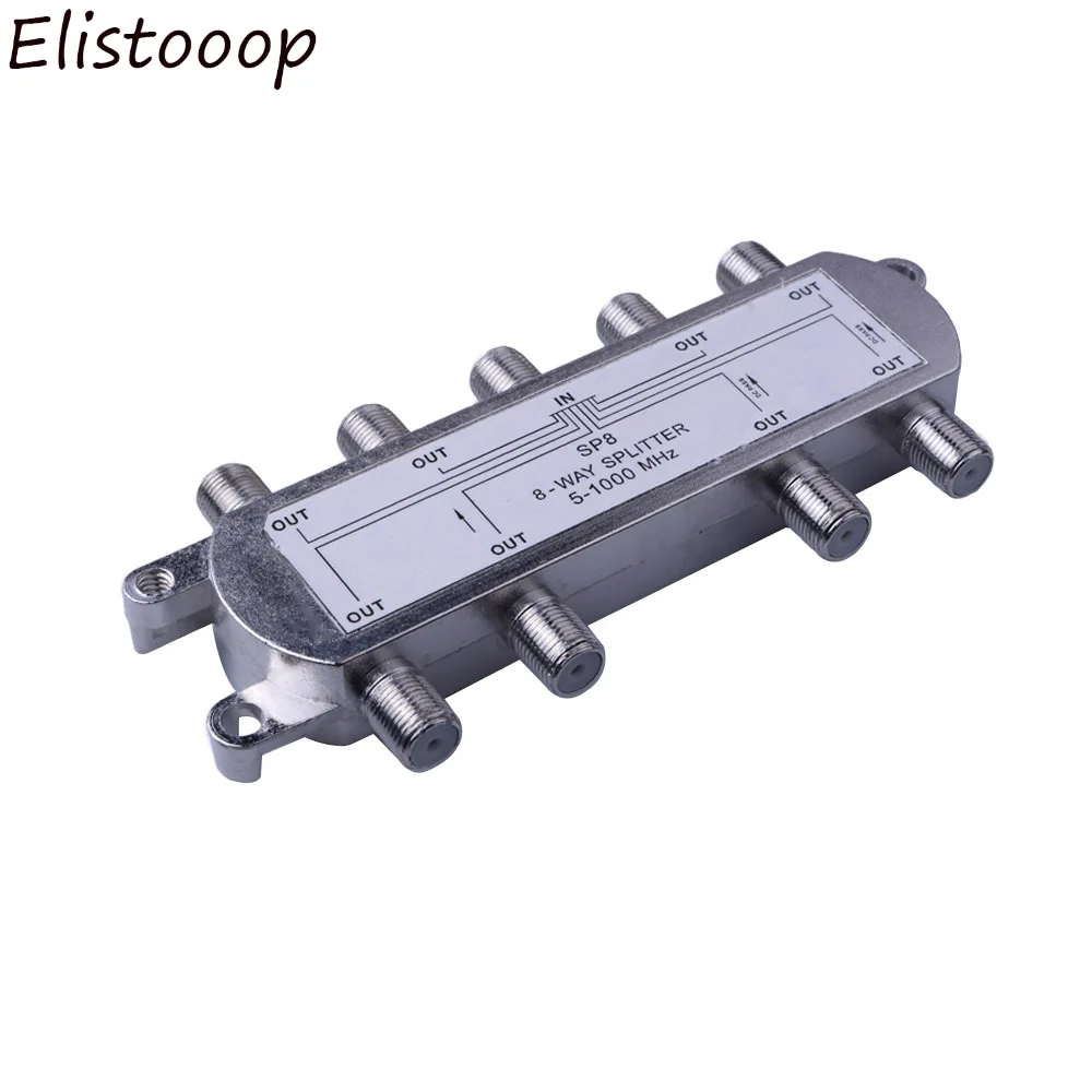 8 Way Port TV Signal Satellite Sat Coaxial Diplexer Combiner Splitter Cable Switch Switcher For TV Signal Splitter