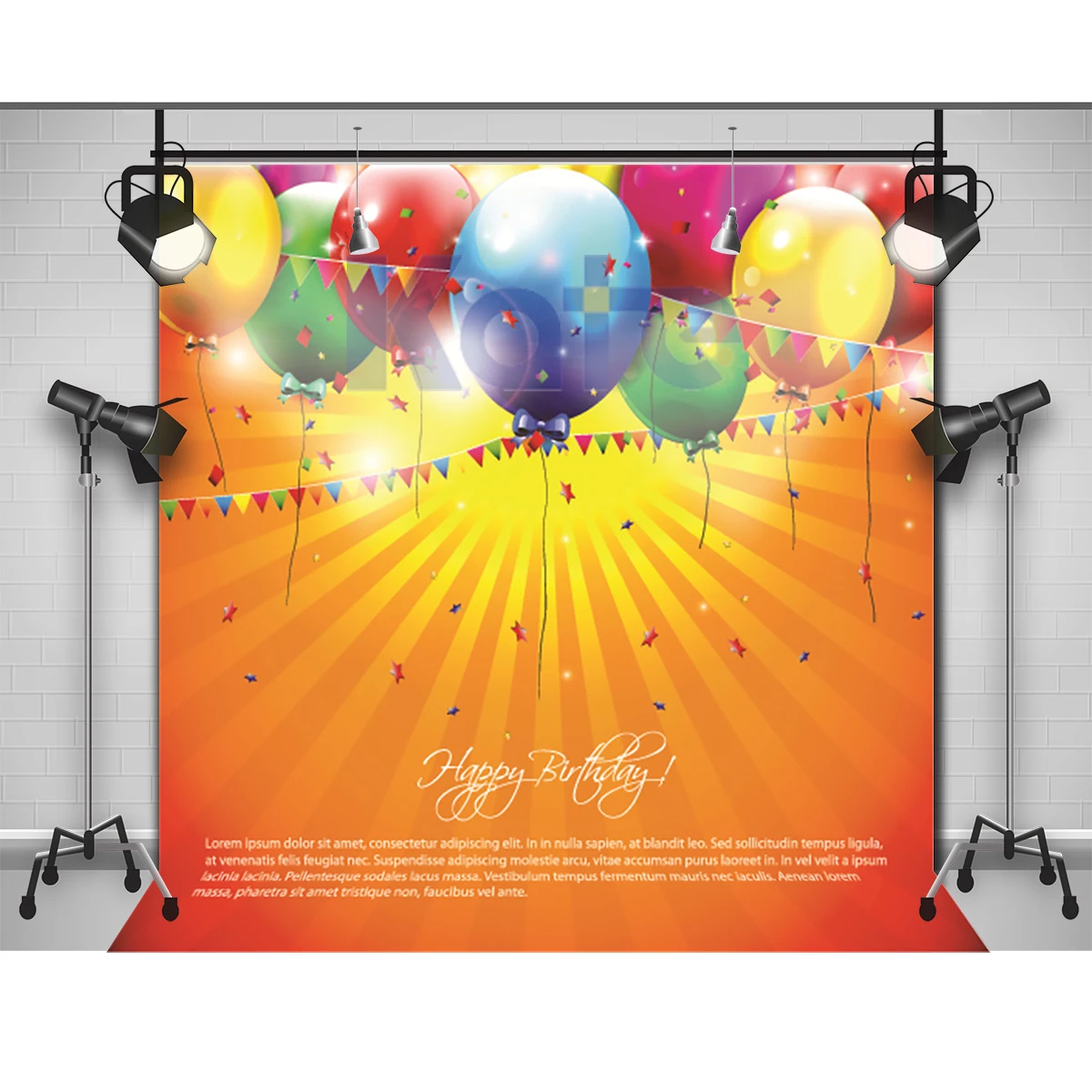 VinylBDS 5x7ft день рождения фотографический фон воздушные шары Вечеринка день рождения Фон фотографии новорожденный микрофибра студийный фон