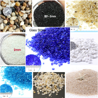 Micro Garden Decoration Sand Blue Aquarium Rock Water Fountain Nature Color Stone Pebble Miniatures Terrarium Ornament DIY