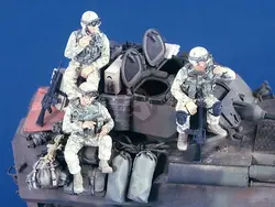 1/35 Resin Figure Model Kit modern US Crew in Iraq War (3 Figures)  toy Resin Model Miniature resin figure Unassembly Unpainted