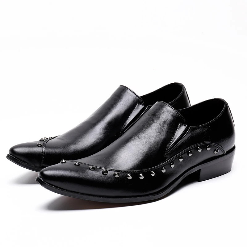 

sapato masculino summer shoes black spiked loafers studded elegant handmade mens italian shoes men leather dress shoes male