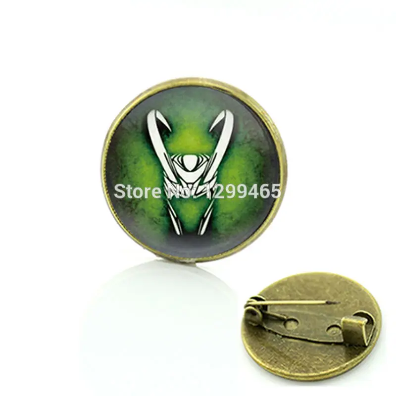 2017 Limited Time-limited Brooches For Broche Souvenirs Gift Loki God Of Mischief Brooch Of Jewelry Art Picture Glass Pin C 486