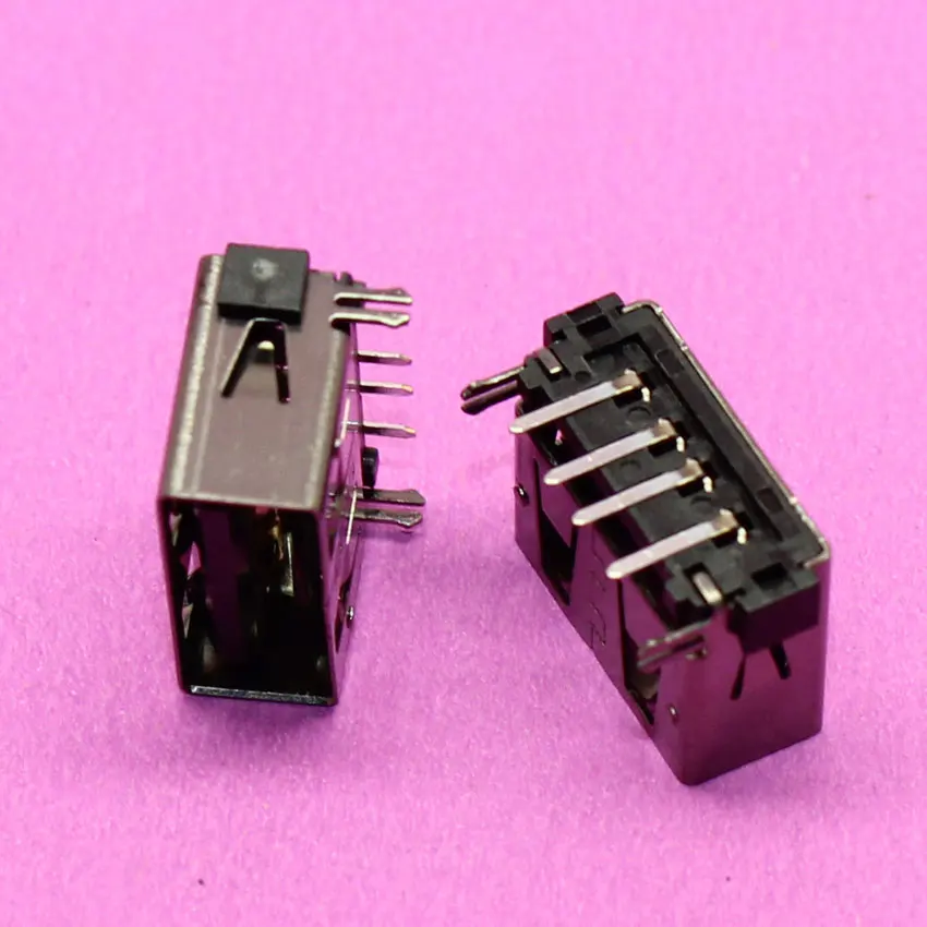 Yuxi สินค้าใหม่สำหรับแล็ปท็อปแบบสั้น10มม. แจ็ค USB 90องศา DIP เชื่อมต่อ USB 2.0 USB