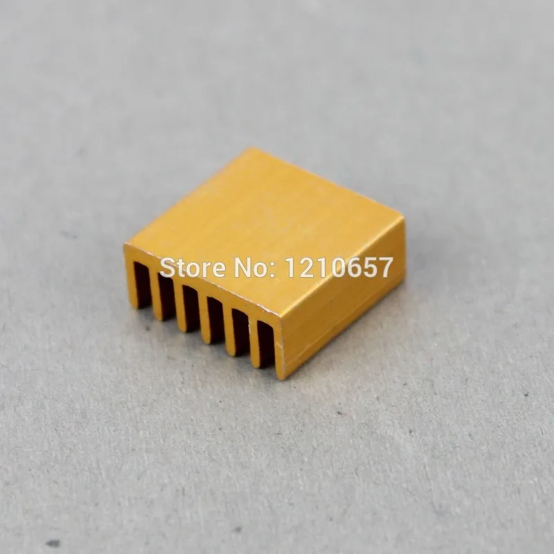 

40pcs lot Golden 14 x 14 x 6mm Aluminum Heatsink Cooler Heat sinks IC VGA DDR X360