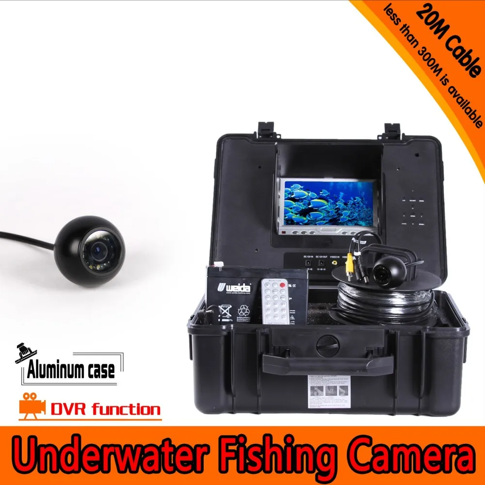 

Dome Shape Underwater Fishing Camera Kit with 20Meters Depth Cable & 7Inch LCD Monitor with DVR Function & OSD Menu