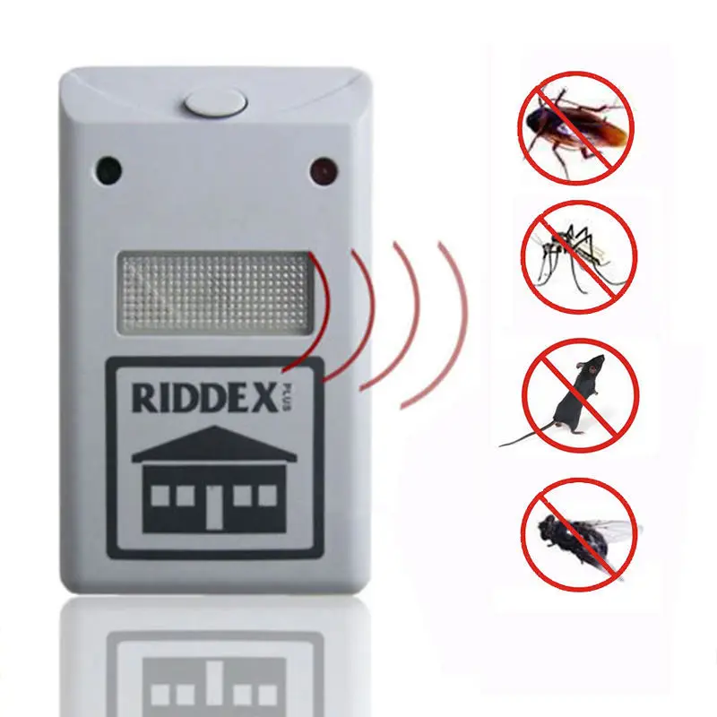 EU Plug  Home Electro Magnetic Ultrasonic Riddex Electronic Pest Rodent Repeller Mouse Mosquito Insect