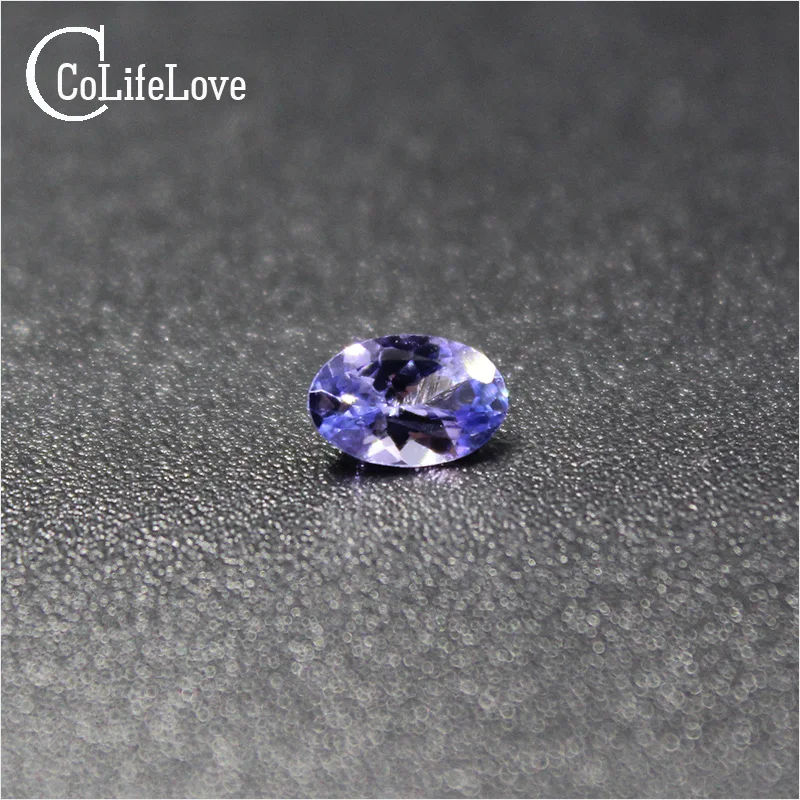 0.7 ct natural tanzanite loose gemstone for ring or pendant 5mm*7mm VS grade oval cut tanzanite loose stone