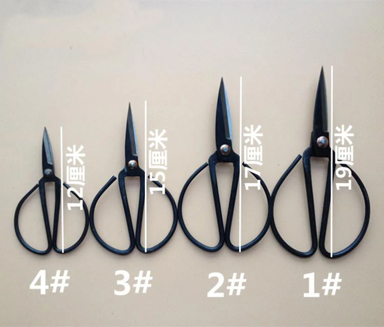 high quality forged carbon steel scissors handmade vintage scissor black coated household gardening trimmer