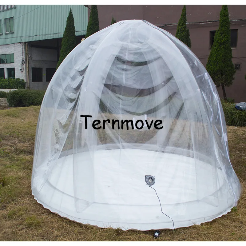 Tente de camping à bulles gonflable transparente, équipement de salle à manger extérieur, tente de fête avec sol, 2.5m de diamètre, 0.3mm lancer, nouveauté