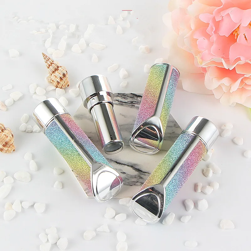 Rainbow Diamond Empty Lipstick Tubes DIY 12.1mm Homemade Makeup Products Cosmetic Packaging Lip Balm Bottles Case 20pcs/lot