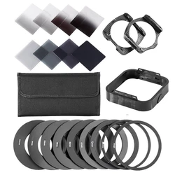 Walking Way  Gradient Neutral Density Complete Gradual ND Square Filter Kit Adapter rings for Cokin P SLR DSLR Camera Lens