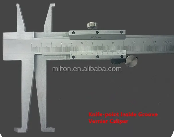 9-150mm Knife-point Inside Groove Vernier Caliper with Double Claw Professional Inner Vernier Calipers Accuracy Measuring Tools