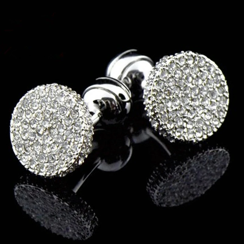 FLEXFIL Jewelry shirt Fashion cufflink for mens Brand crystal Cuff link Luxury Wedding Button male High Quality Free Shipping