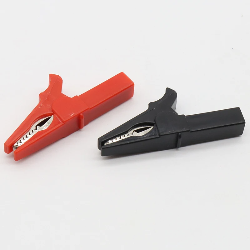 Sale 2PCS Battery Test Clip 55MM HV Alligator Clip For Banana Plug 4mm Multimeter Pen Cable Probes Crocodile Clip