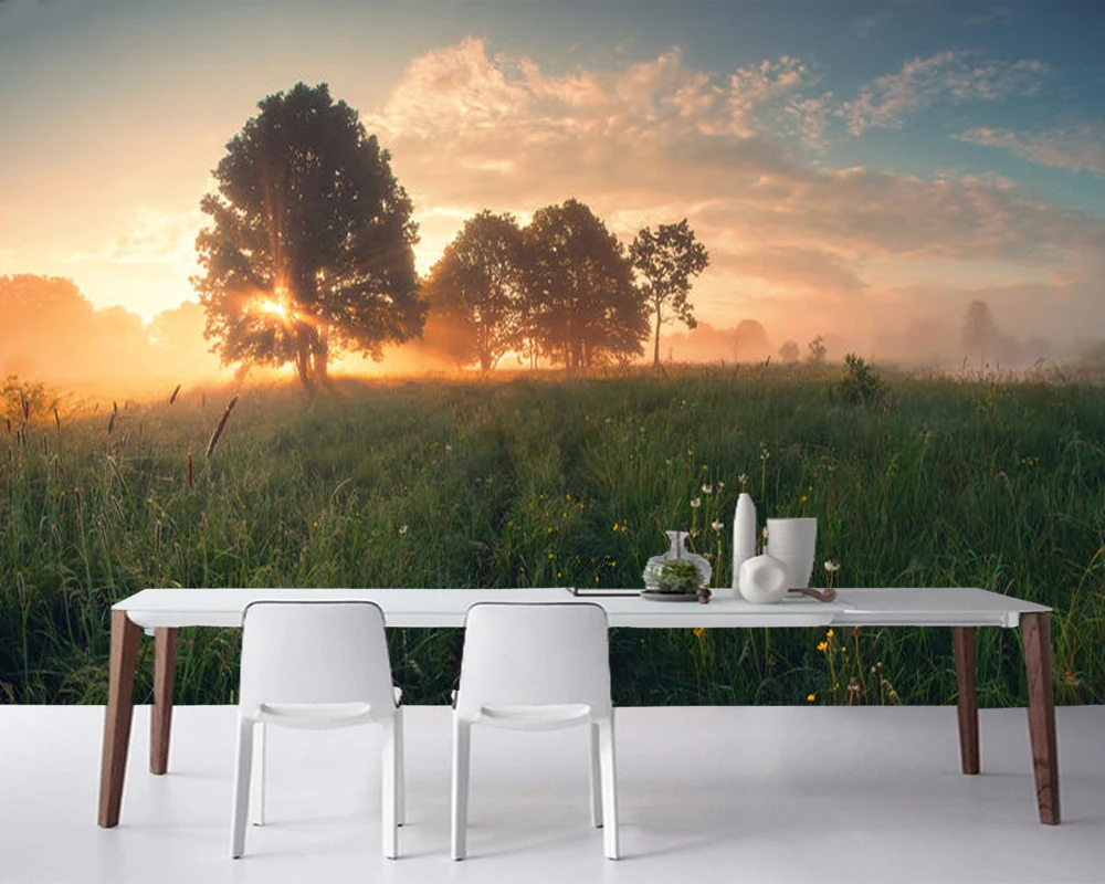 Spring day on the grass natural 3d wallpaper,living room sofa TV wall bedroom wall papers home decor restaurant mural