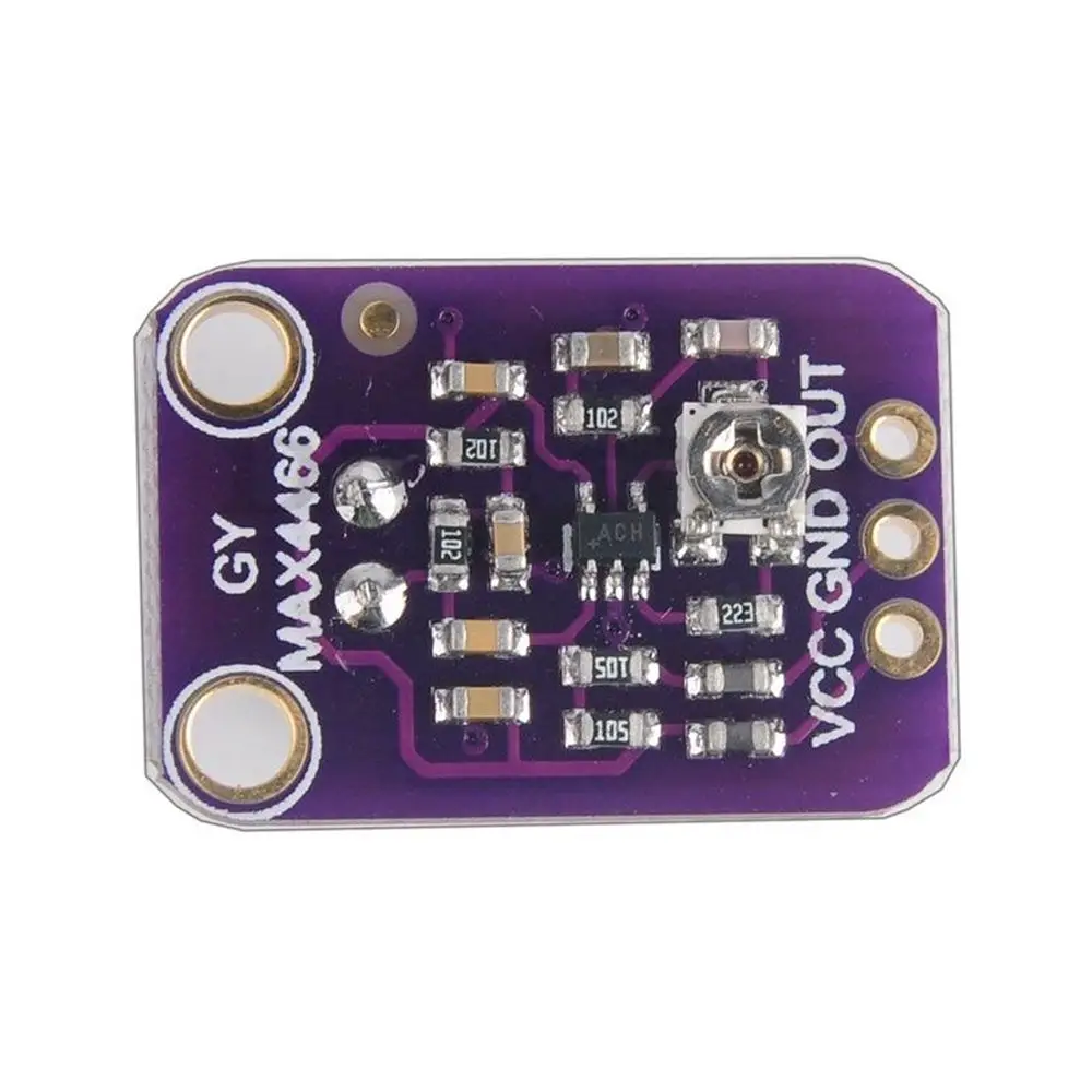 GY-MAX4466 MAX4466 Electret Microphone Amplifier Module Adjustable Gain OUT GND Amplifier Board 2.4-5V DC For Arduino